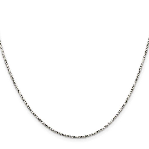 Image of 26" Sterling Silver 1.35mm Twisted Box Chain Necklace