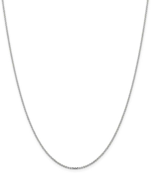 Image of 26" Sterling Silver 1.4mm Diamond-cut Forzantina Cable Chain Necklace