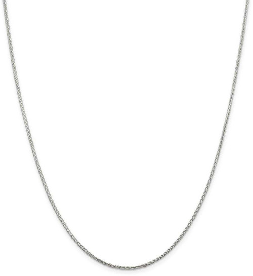 Image of 26" Sterling Silver 1.5mm Diamond-cut Round Spiga Chain Necklace