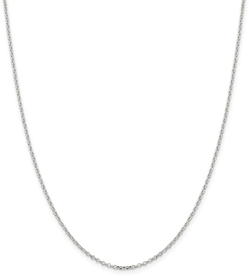 26" Sterling Silver 1.75mm Diamond-cut Cable Chain Necklace