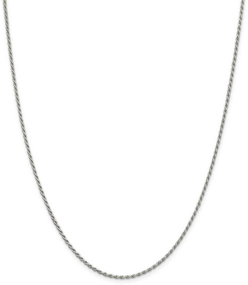 Image of 26" Sterling Silver 1.7mm Diamond-cut Rope Chain Necklace