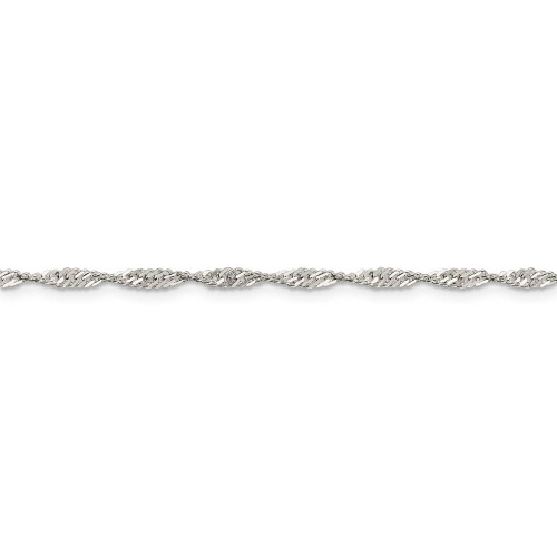 26" Sterling Silver 2.25mm Singapore Chain Necklace