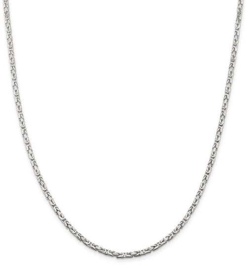 Image of 26" Sterling Silver 2.5mm Byzantine Chain Necklace