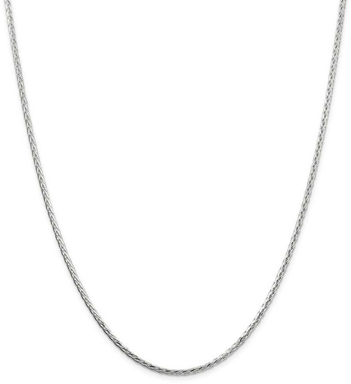 Image of 26" Sterling Silver 2.5mm Diamond-cut Spiga Chain Necklace