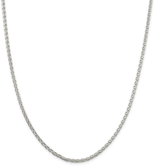 Image of 26" Sterling Silver 2.75mm Diamond-cut Spiga Chain Necklace