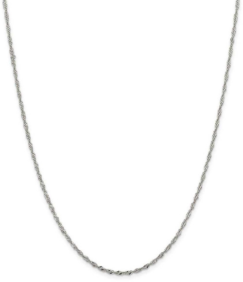 Image of 26" Sterling Silver 2mm Singapore Chain Necklace