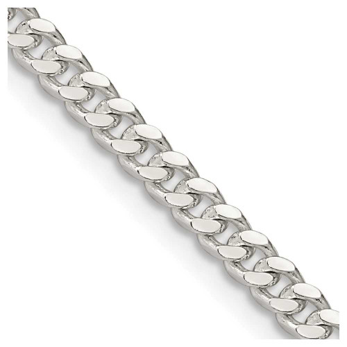 Image of 26" Sterling Silver 3.25mm Domed Curb Chain Necklace