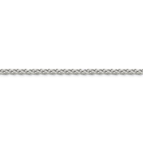 Image of 26" Sterling Silver 3.5mm Diamond-cut Round Spiga Chain Necklace