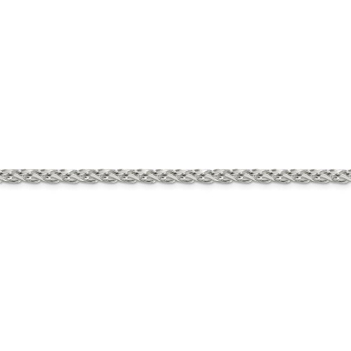26" Sterling Silver 3.5mm Diamond-cut Round Spiga Chain Necklace