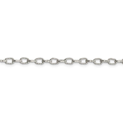 Image of 26" Sterling Silver 3.75mm Fancy Patterned Rolo Chain Necklace