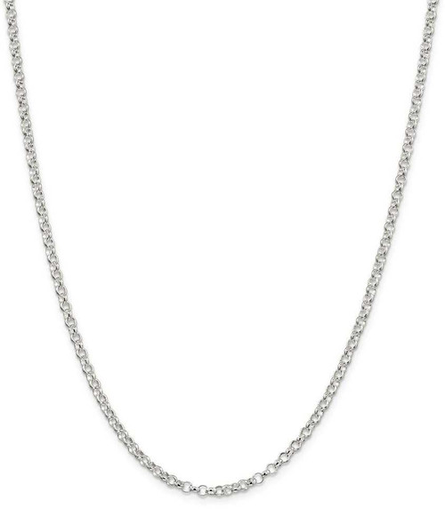 Image of 26" Sterling Silver 3mm Rolo Chain Necklace
