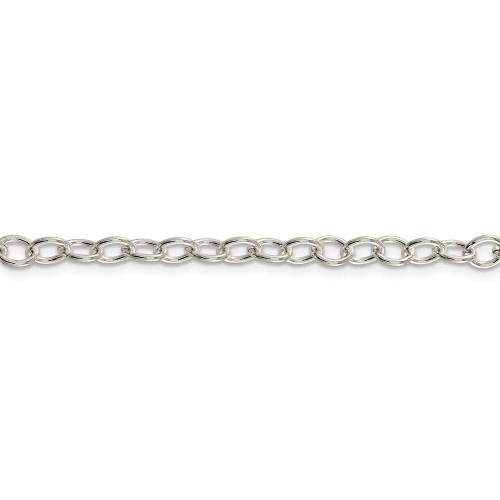 Image of 26" Sterling Silver 5.3mm Oval Cable Chain Necklace