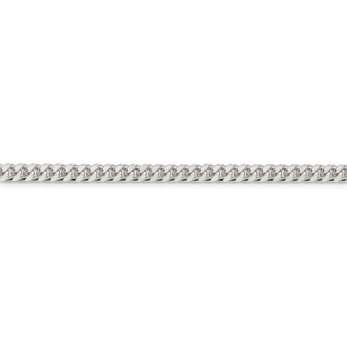 Image of 26" Sterling Silver 5mm Domed w/ Side Diamond-cut Curb Chain Necklace