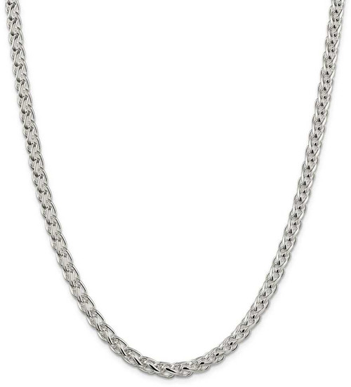 Image of 26" Sterling Silver 6mm Round Spiga Chain Necklace
