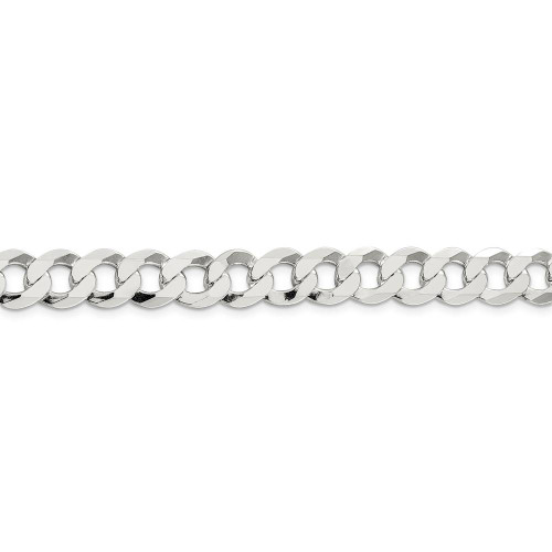 Image of 26" Sterling Silver 9.75mm Flat Curb Chain Necklace
