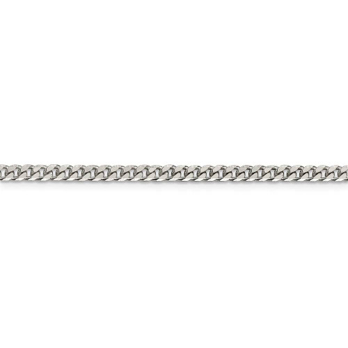 Image of 26" Sterling Silver Polished 3.15mm Curb Chain Necklace