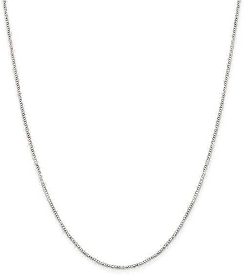 Image of 26" Sterling Silver Rhodium-plated 1.1mm Box Chain Necklace