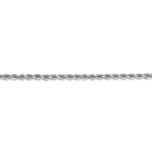 Image of 28" 10K White Gold 2.75mm Diamond-cut Rope Chain Necklace
