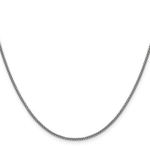 Image of 28" 14K White Gold 1.5mm Semi-Solid Round Box Chain Necklace