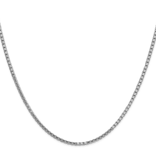 Image of 28" 14K White Gold 1.9mm Box Chain Necklace