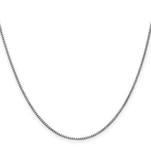 Image of 28" 14K White Gold 1mm Box Chain Necklace