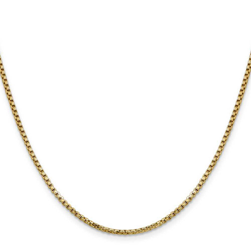 Image of 28" 14K Yellow Gold 1.75mm Semi-Solid Round Box Chain Necklace