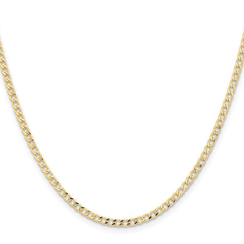 Image of 28" 14K Yellow Gold 2.85mm Semi-Solid Curb Chain Necklace