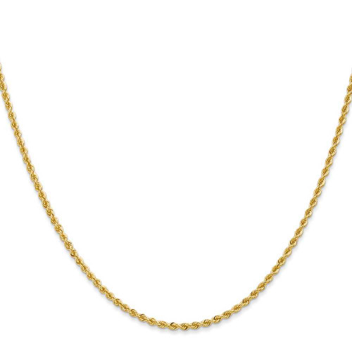 Image of 28" 14K Yellow Gold 2mm Regular Rope Chain Necklace