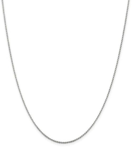 Image of 28" Sterling Silver 1.1mm Diamond-cut Rope Chain Necklace