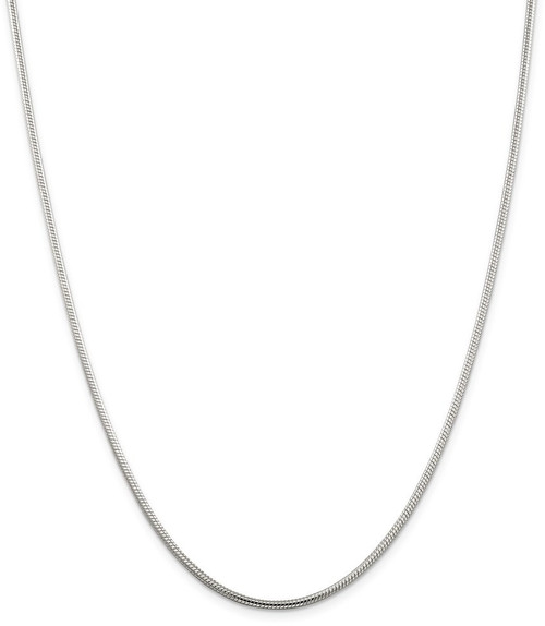 28" Sterling Silver 2mm Snake Chain Necklace