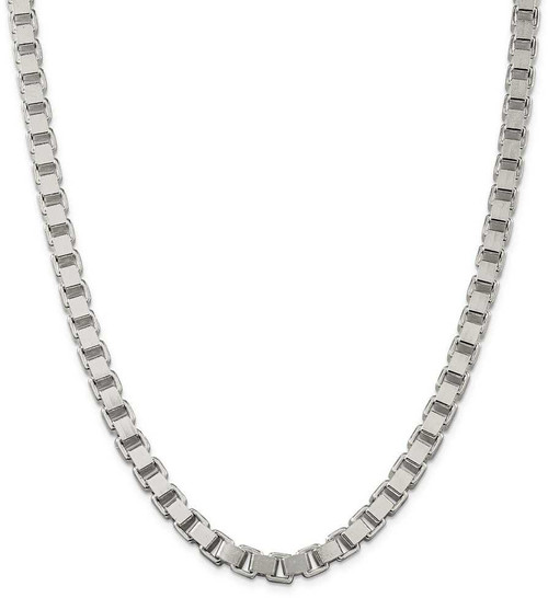 Image of 28" Sterling Silver 7mm Box Chain Necklace