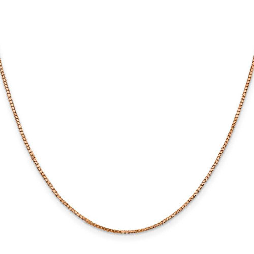 Image of 30" 14K Rose Gold 1.10mm Box Chain Necklace