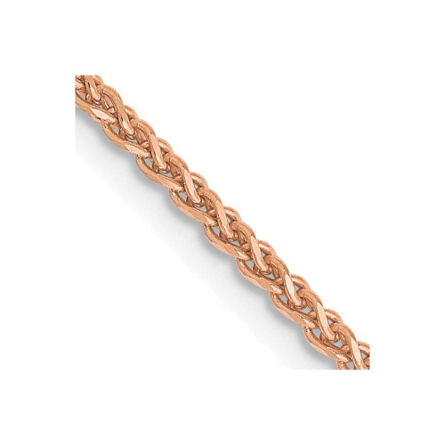Image of 30" 14K Rose Gold 1.4mm Diamond-cut Spiga Chain Necklace