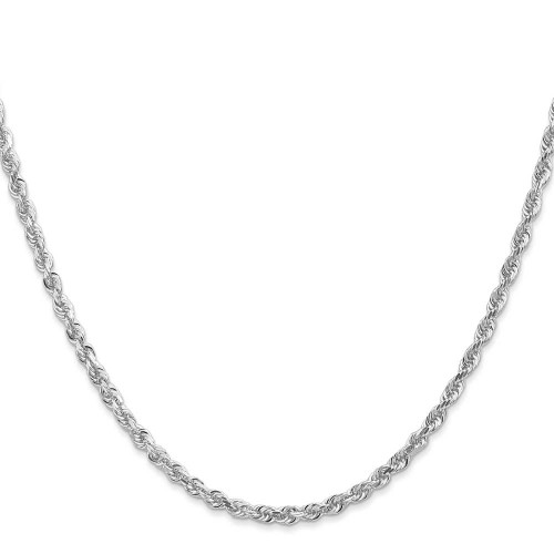 Image of 30" 14K White Gold 3.0mm Diamond-cut Quadruple Rope Chain Necklace
