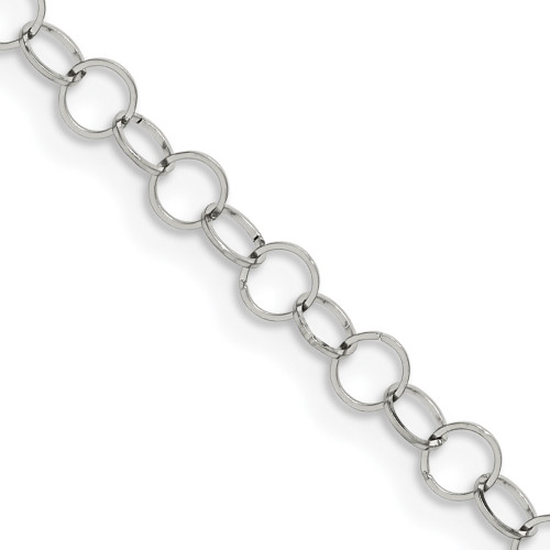 30" Stainless Steel 5mm Polished Fancy Link Chain Necklace