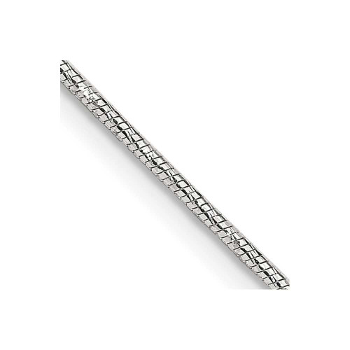 Image of 30" Sterling Silver 1.25mm Diamond-cut Snake Chain Necklace