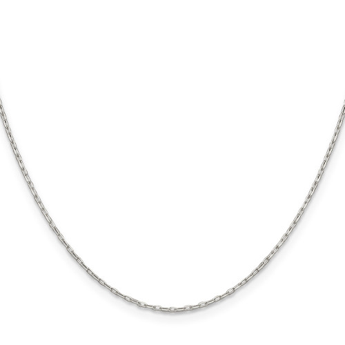 30" Sterling Silver 1mm Diamond-cut Long Link Cable Chain Necklace