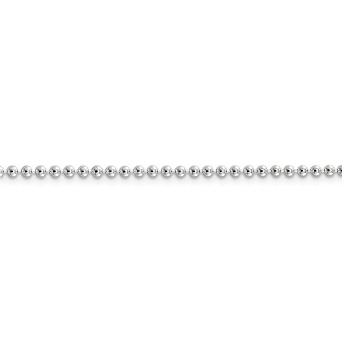 30" Sterling Silver 2.35mm Beaded Chain Necklace