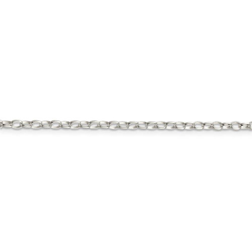 Image of 30" Sterling Silver 2.5mm Oval Fancy Rolo Chain Necklace