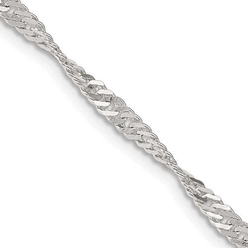 Image of 30" Sterling Silver 3mm Singapore Chain Necklace