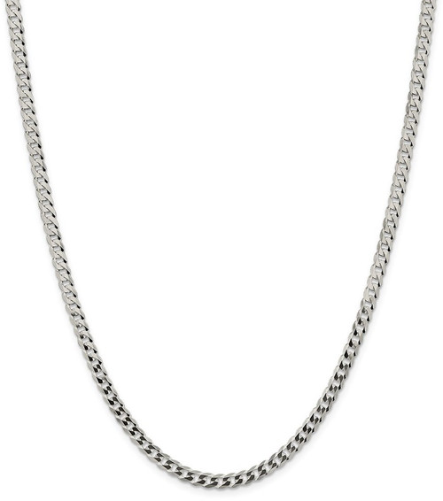 30" Sterling Silver 4.5mm Flat Curb Chain Necklace