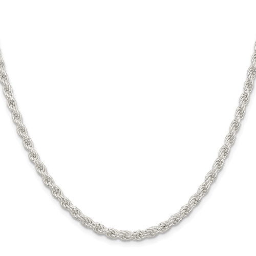 30" Sterling Silver 4.5mm Solid Rope Chain Necklace