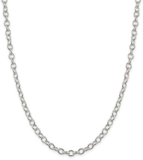 Image of 30" Sterling Silver 5.3mm Oval Cable Chain Necklace