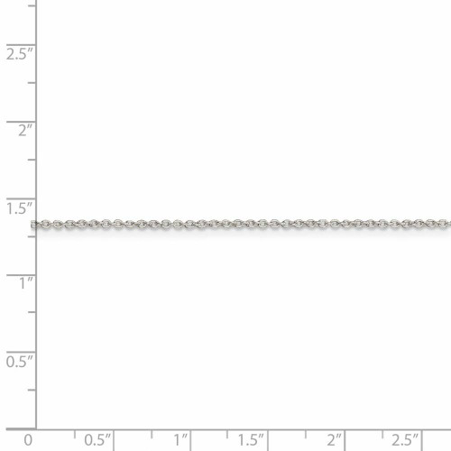 Image of 30" Sterling Silver Rhodium-plated 1.25mm Cable Chain Necklace