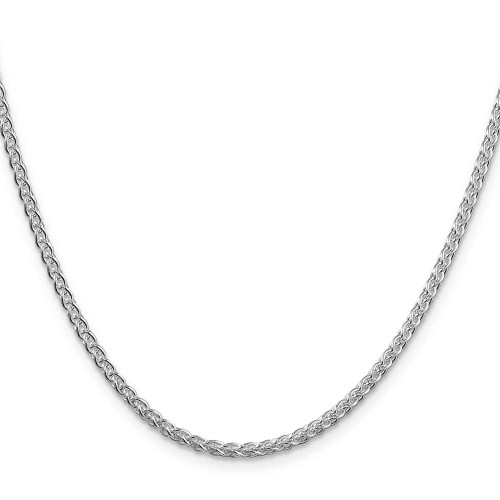 Image of 30" Sterling Silver Rhodium-plated 2.5mm Round Spiga Chain Necklace