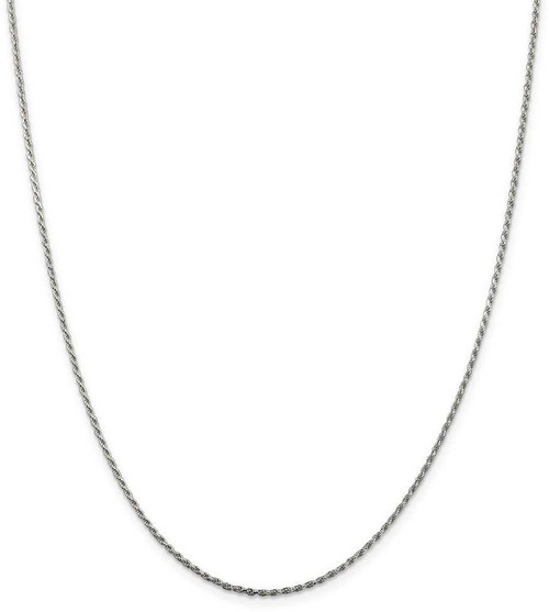 Image of 36" Sterling Silver 1.5mm Diamond-cut Rope Chain Necklace