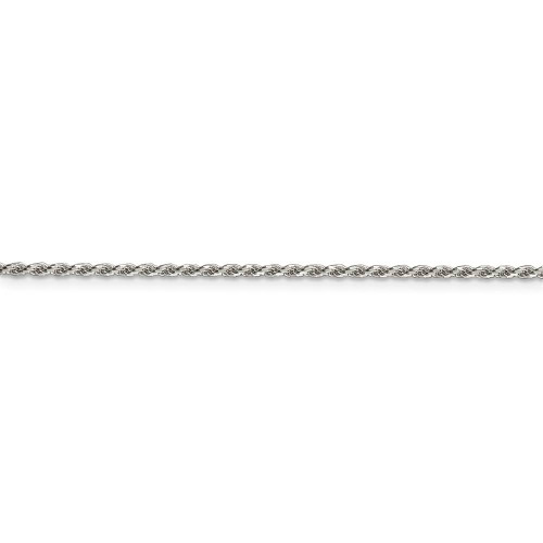 Image of 36" Sterling Silver 1.7mm Diamond-cut Rope Chain Necklace