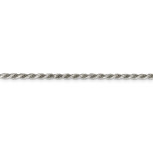 Image of 36" Sterling Silver 2.25mm Diamond-cut Rope Chain Necklace