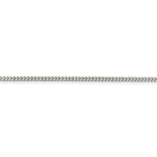 36" Sterling Silver 2mm Curb Chain Necklace