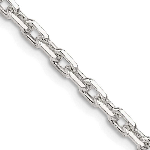 Image of 36" Sterling Silver 3.95mm Beveled Oval Cable Chain Necklace